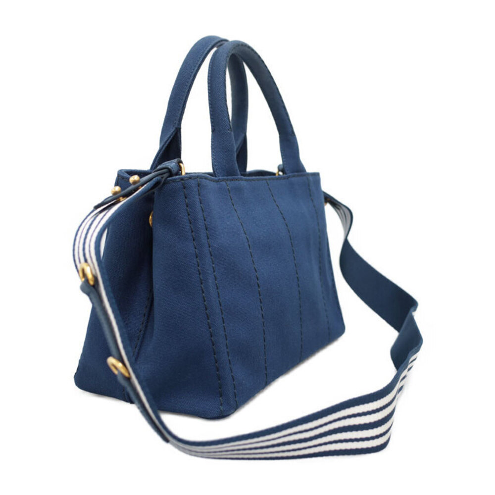 Prada Blue Denim Tote Canvas 2way Bag Canapa - Picture 1 of 9
